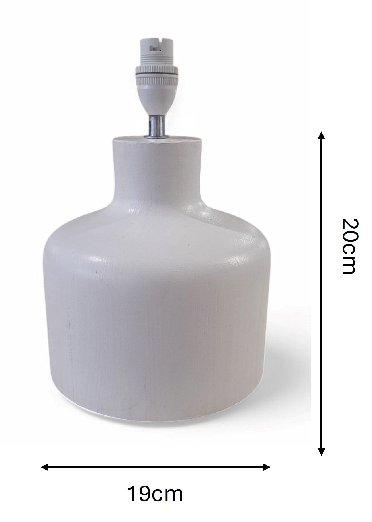 Boma Wood Bedside Table Lamp - Modern White