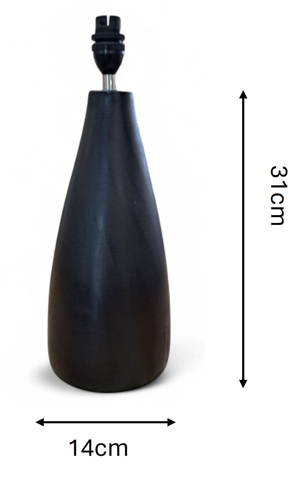 Lipe Wood Beside Table Lamp - Modern Black