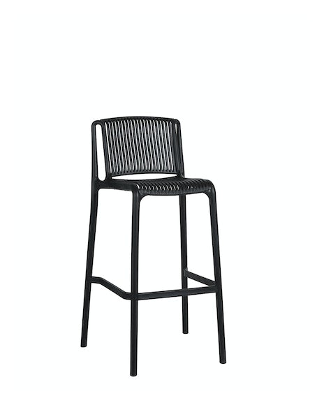 stool bar plastic black modern outdoor