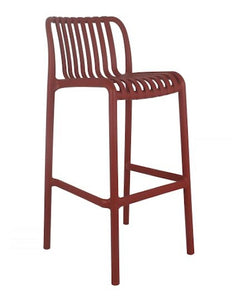 stool bar plastic red modern outdoor 