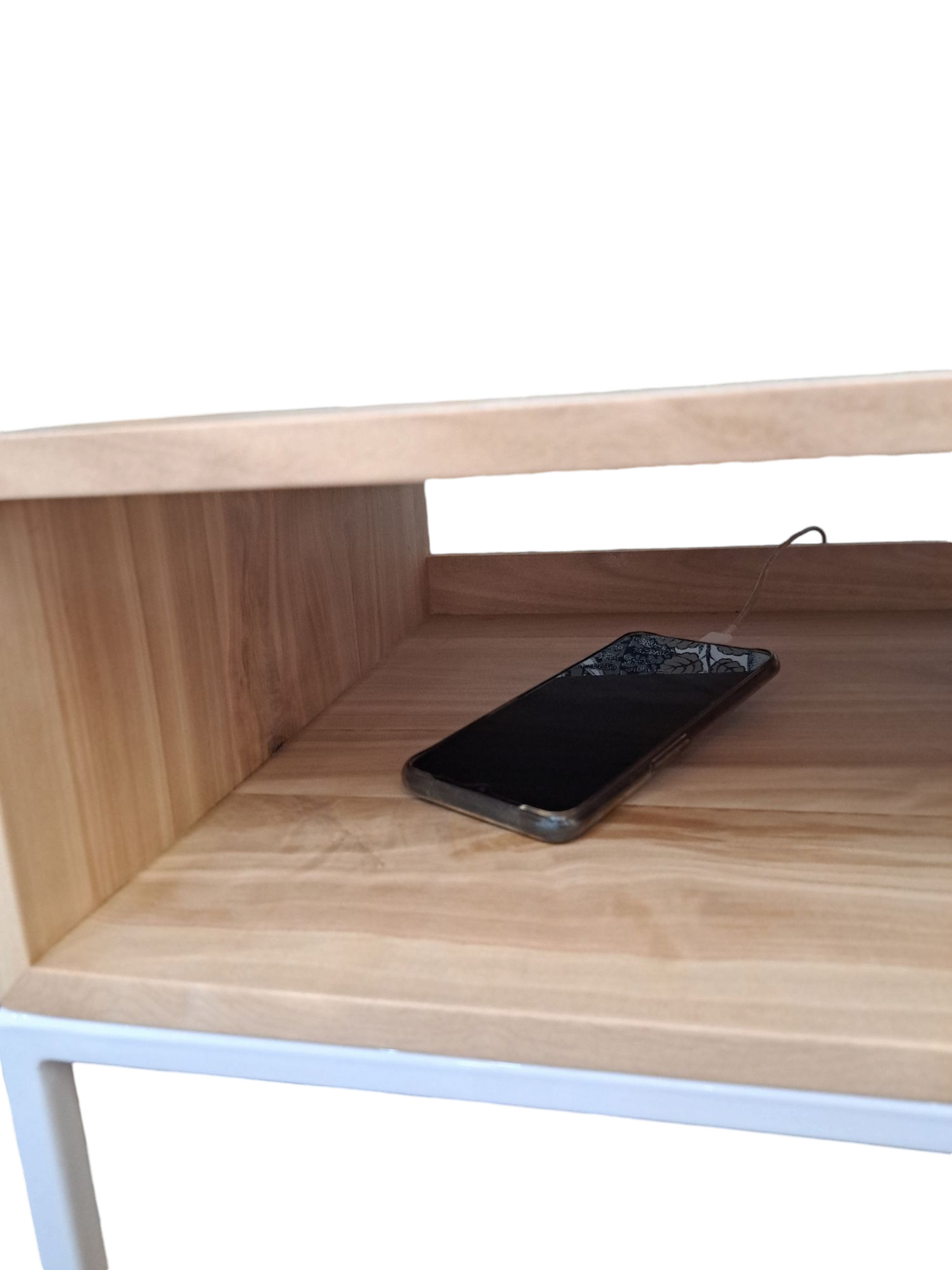 Black Bedside Table - Unique Nightstands: Rod