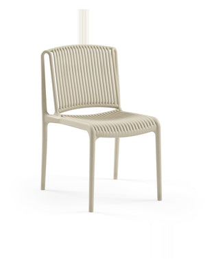chair dining plastic beige modern outdoor 