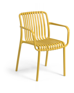 chair dining plastic yellow modern outdoor 