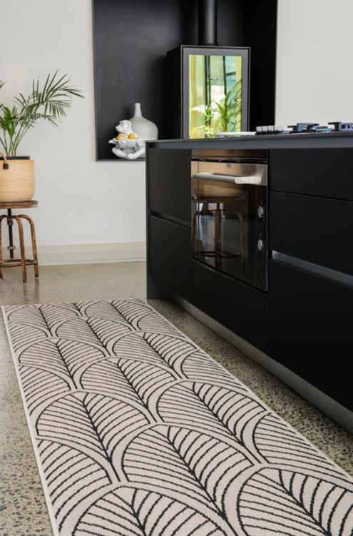 Erte Rug White with Black