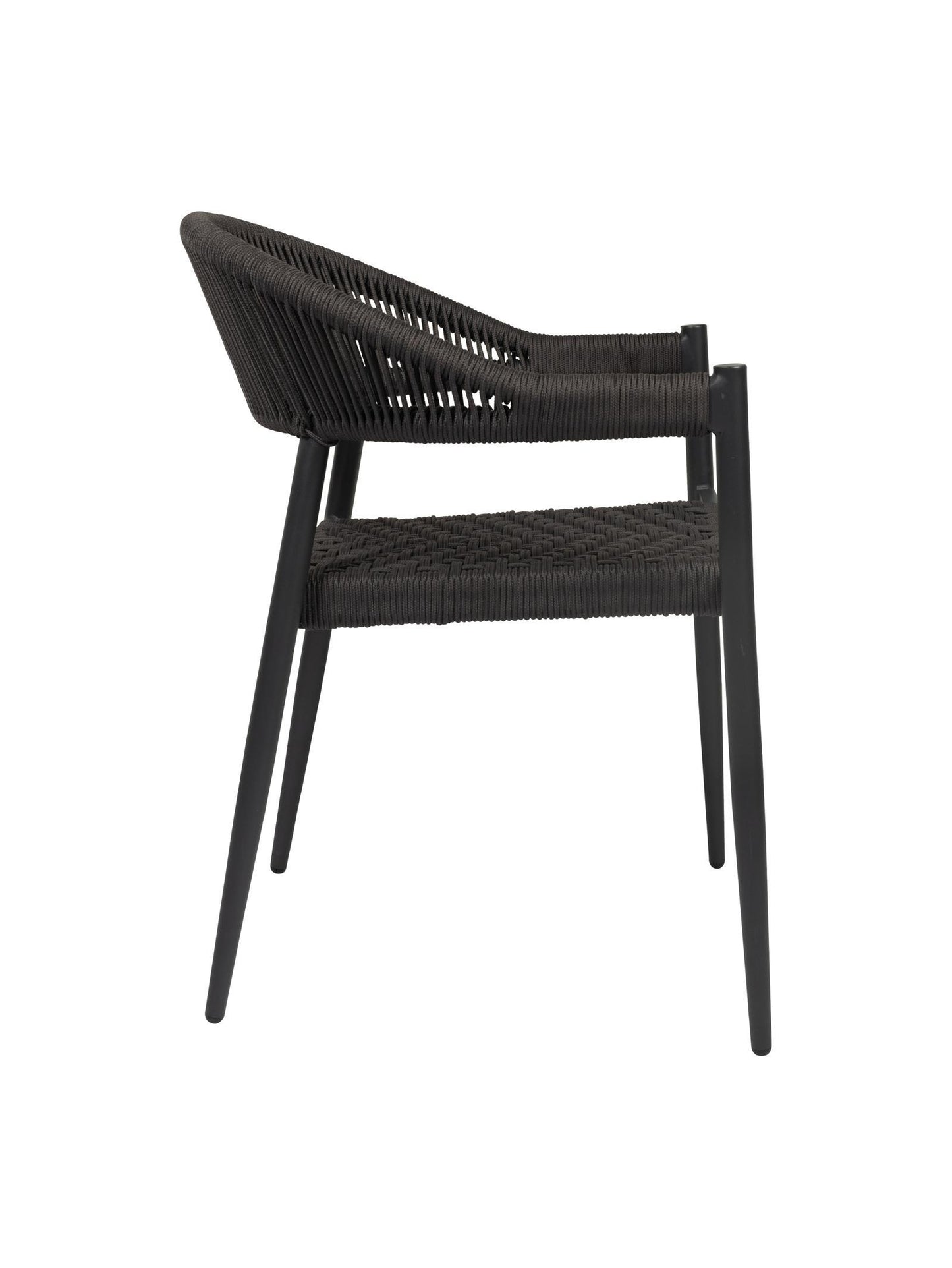 Iona Outdoor Dining Chair with aluminium frame and woven UV-resistant rope seat on patio dining area
Close-up of Iona dining chair showing intricate rope weave and sturdy metal frame
Set of Iona outdoor dining chairs around outdoor dining table on deck
Iona Outdoor Dining Chair styled in garden or veranda dining setting
Back view of Iona dining chair highlighting UV-resistant rope backrest design
Iona dining chair from the Iona outdoor furniture collection with coordinating pieces