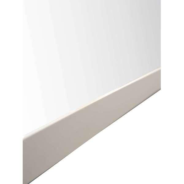 close up of cream white mirror