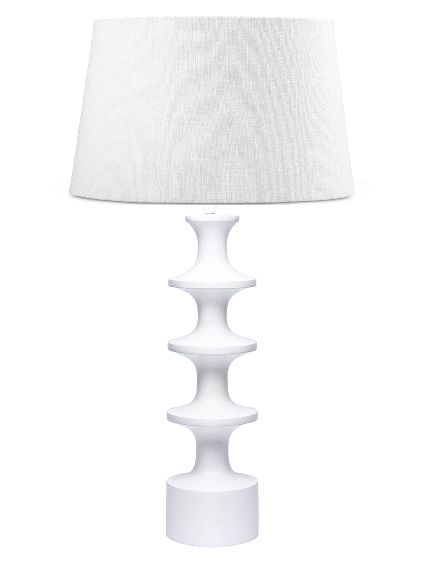 Stepped Table Lamp White