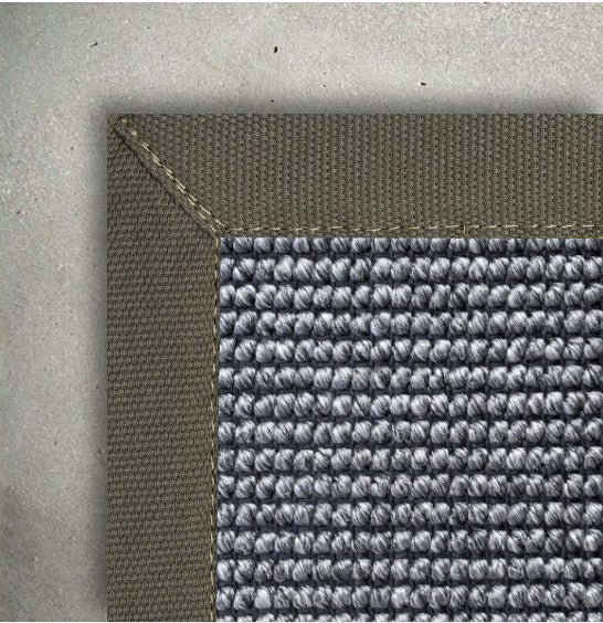 Custom Outdoor Sisal Look Rug Chunky Coal (Round)