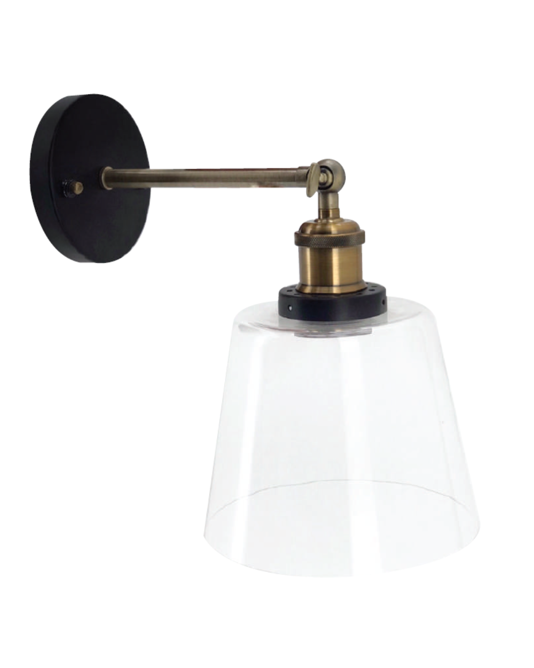 Glass & Brass Wall Light
