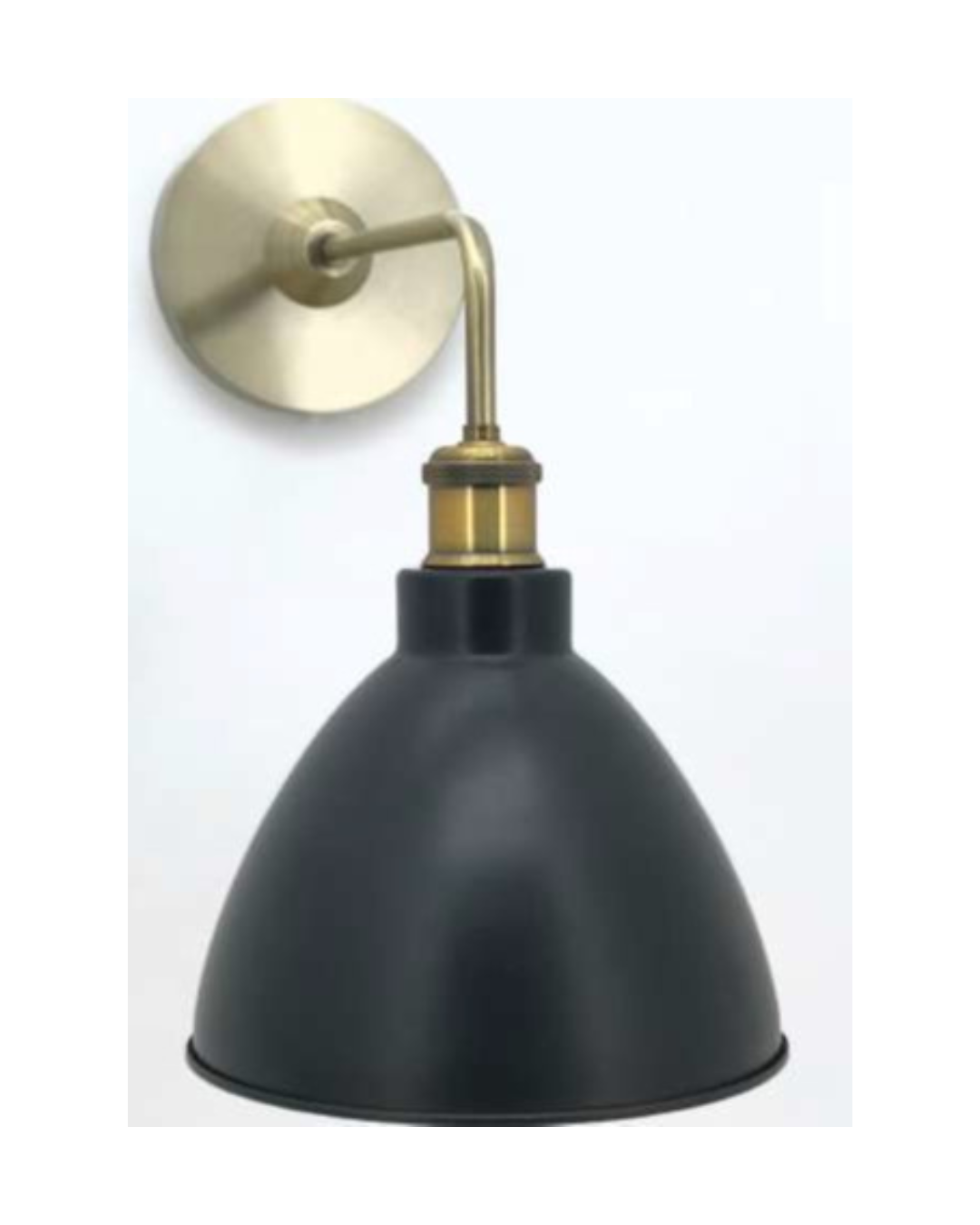 Grand Brass & Black Wall Light