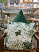Load image into Gallery viewer, cushions scatter green leaves velvet