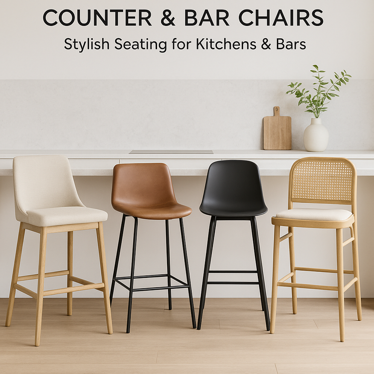 Counter & Bar Chairs | Stylish Seating for Kitchens & Entertainment Spaces