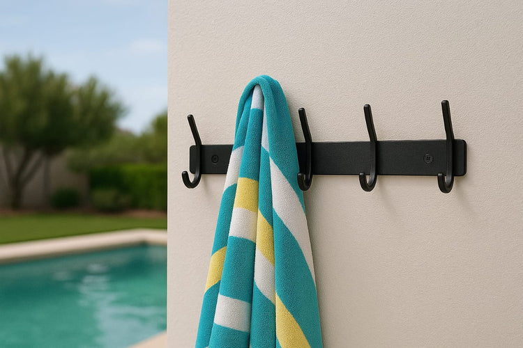 wooden coat hook with pegs