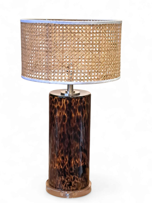 Tortoise shell glass lamp