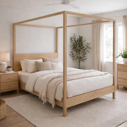 Bed 1 - 4 Poster Solid Wood
