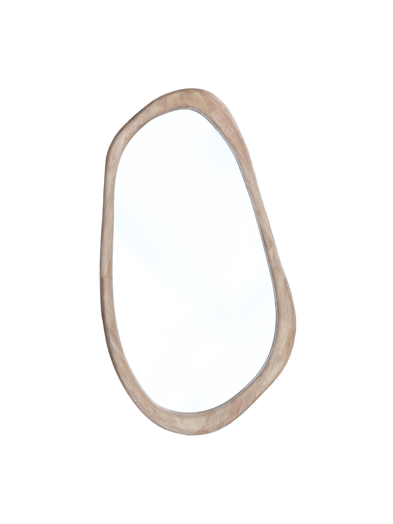 Arabella Wooden Mirror – Rubberwood frame by Hertex, available at Greenhaus