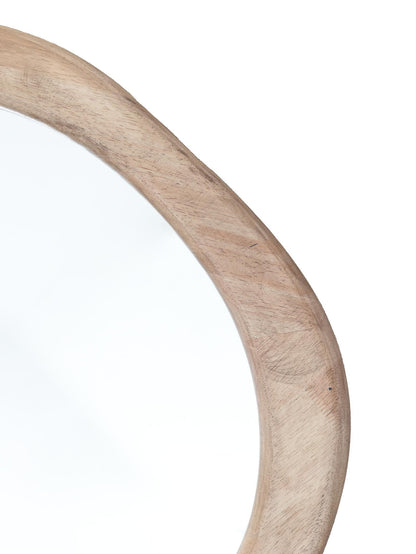 Arabella Wooden Mirror – Rubberwood frame by Hertex, available at Greenhaus