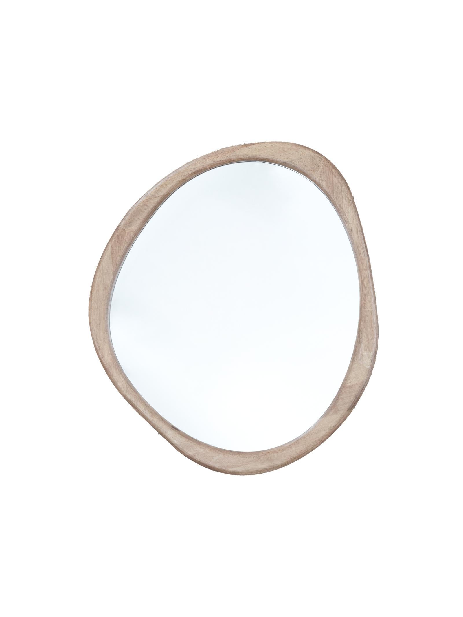 Arabella Wooden Mirror – Rubberwood frame by Hertex, available at Greenhaus