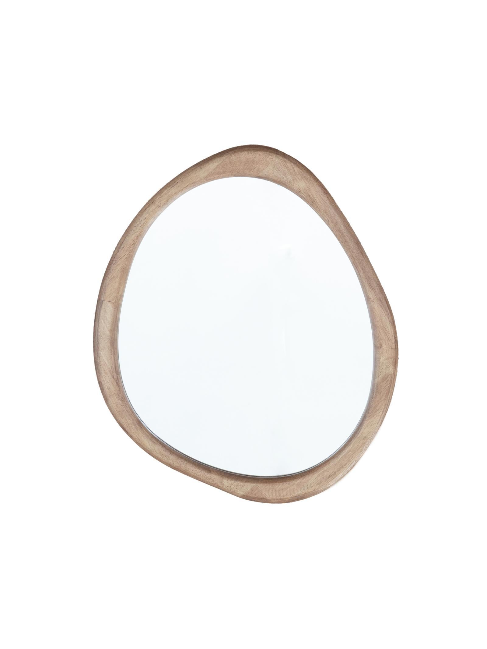 Arabella Wooden Mirror – Rubberwood frame by Hertex, available at Greenhaus