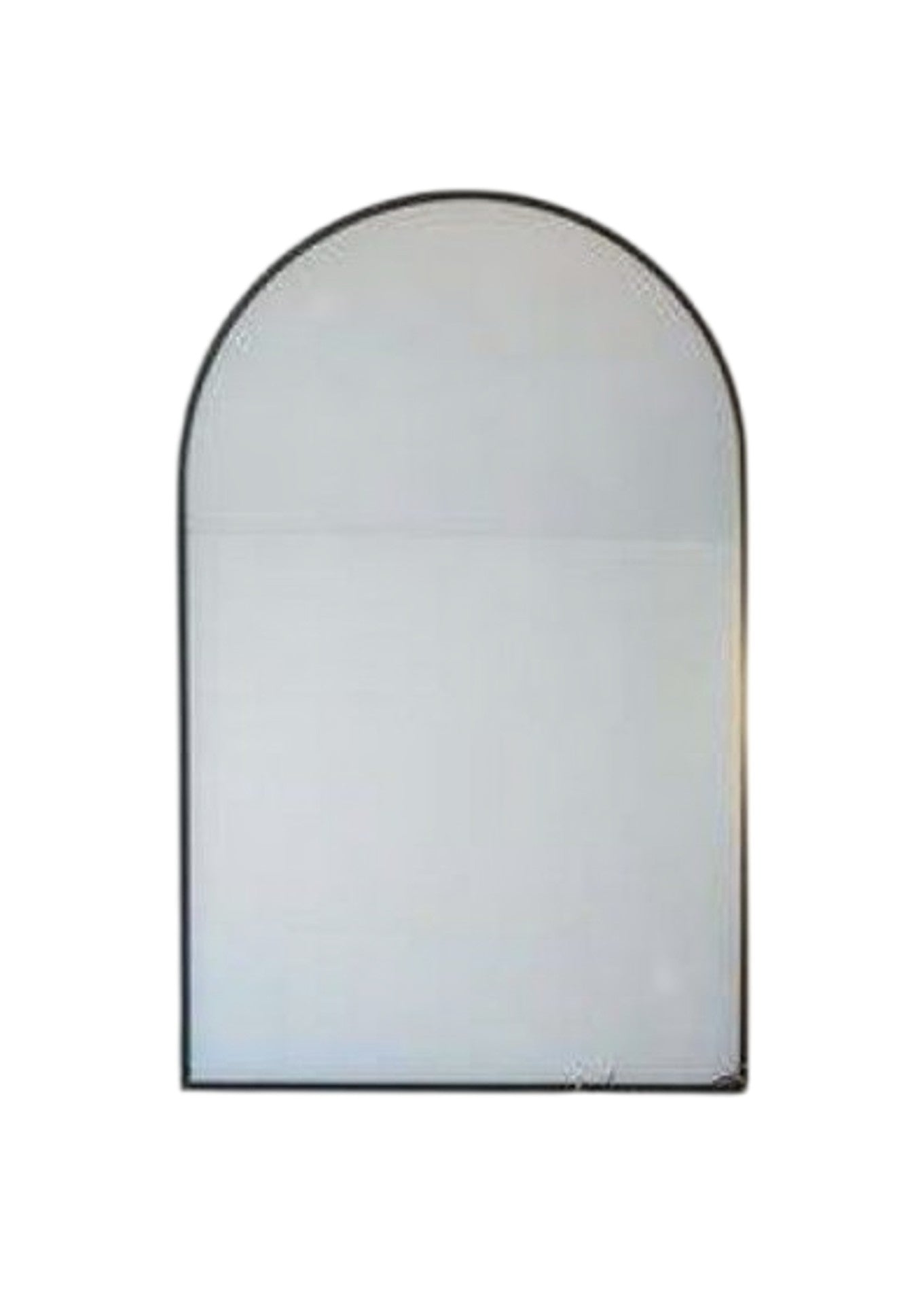 Arched mirror on a white background