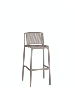 stool bar plastic taupe modern outdoor 