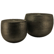 Load image into Gallery viewer, coffee table side table round pewter small and large textured