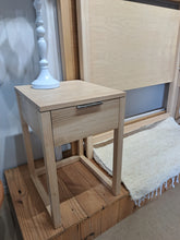 Load image into Gallery viewer, Modern solid wood bedside table with drawer