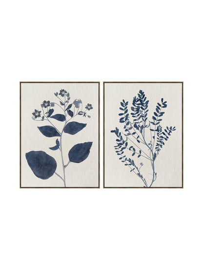 Blue Botanical Wall Art – Set of 2