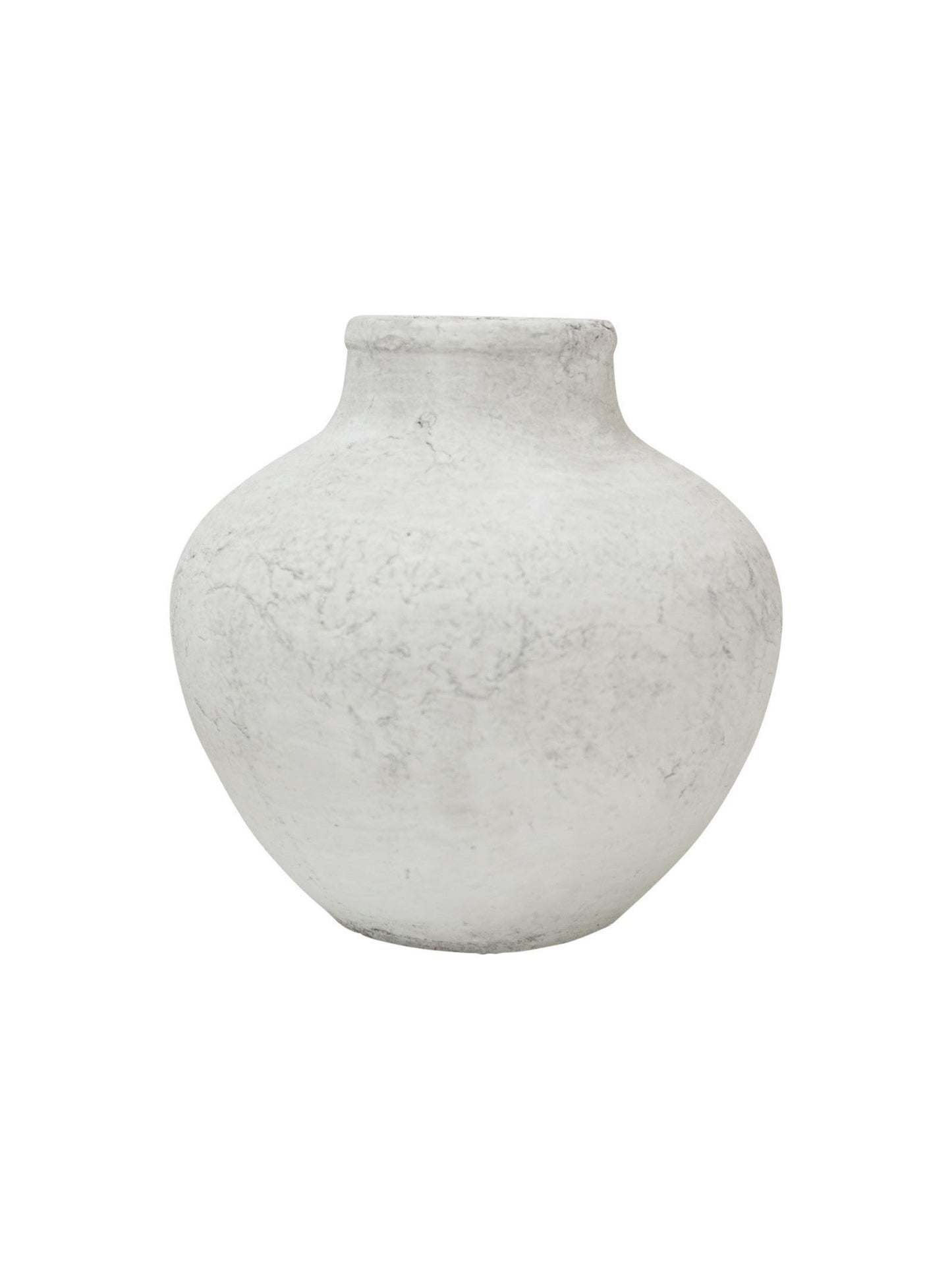 White textured vase on a white background