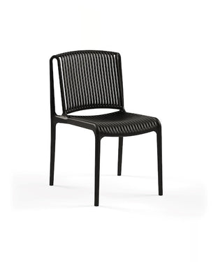 chair dining plastic black modern outdoor 