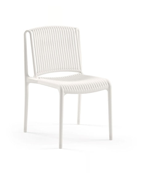chair dining plastic white modern outdoor 