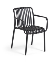 Load image into Gallery viewer, chair dining plastic black modern outdoor 