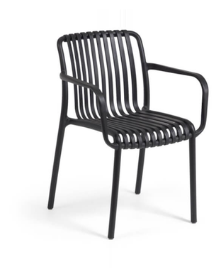 chair dining plastic black modern outdoor 