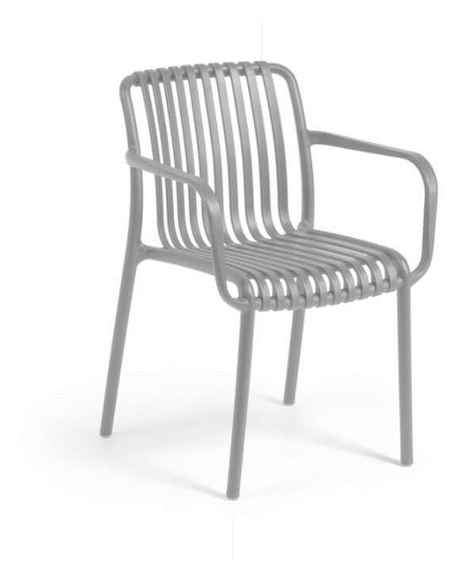 chair dining plastic grey modern outdoor 