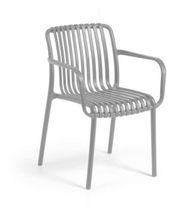 Load image into Gallery viewer, chair dining plastic grey modern outdoor 