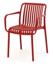 Load image into Gallery viewer, chair dining plastic red modern outdoor 