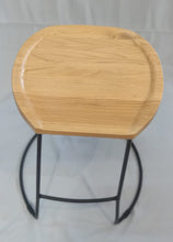 Load image into Gallery viewer, Barstool - Carved wood on Steel base