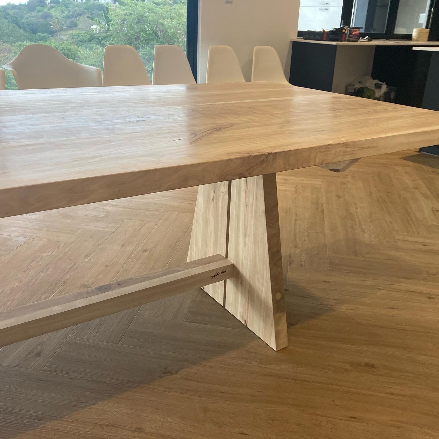 solid wood dining table