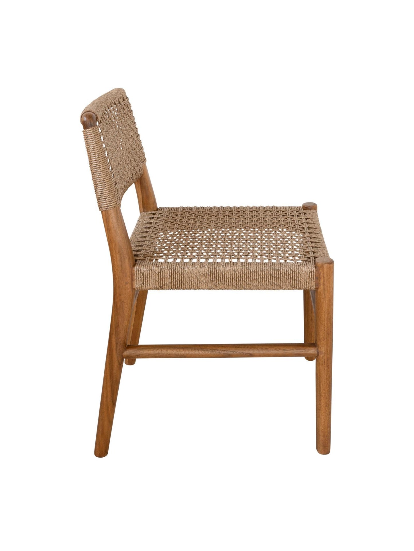 teak outdoor chair, UV-resistant rope, patio furniture, Greenhaus, Goa Teak Side Chair with solid teak frame and woven rope seat

Outdoor teak chair with UV-resistant rope and natural wood finish

Close-up of Goa Teak Chair showing rope weave and teak texture

Handcrafted teak side chair with weather-proof rope backrest

Solid teak outdoor chair featuring curved rope seat and back

Goa Teak Chair detail showing smooth finish and durable joinery

Modern teak side chair with dark rope accents – Greenhaus Outd