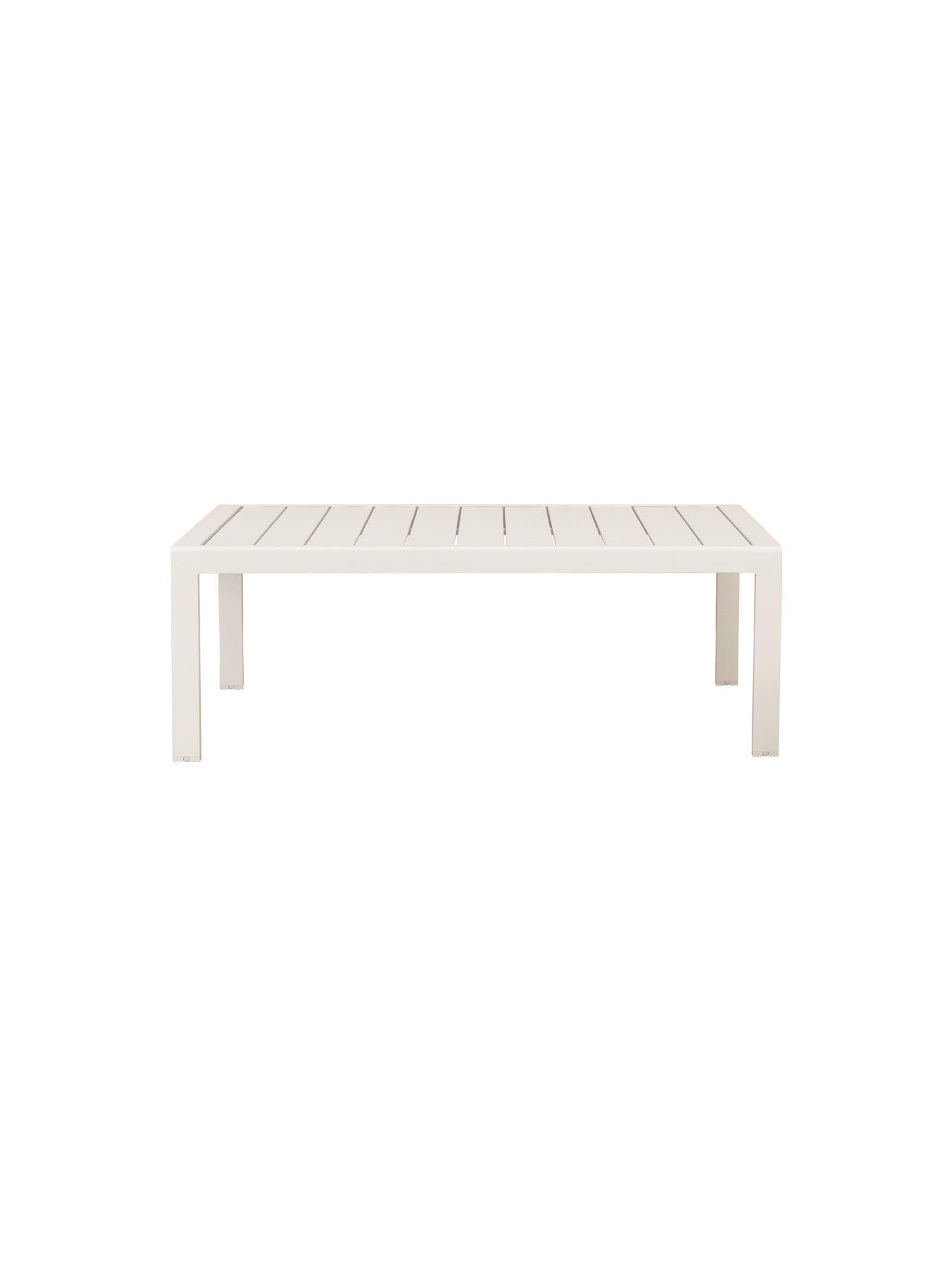 White wooden table on a white background