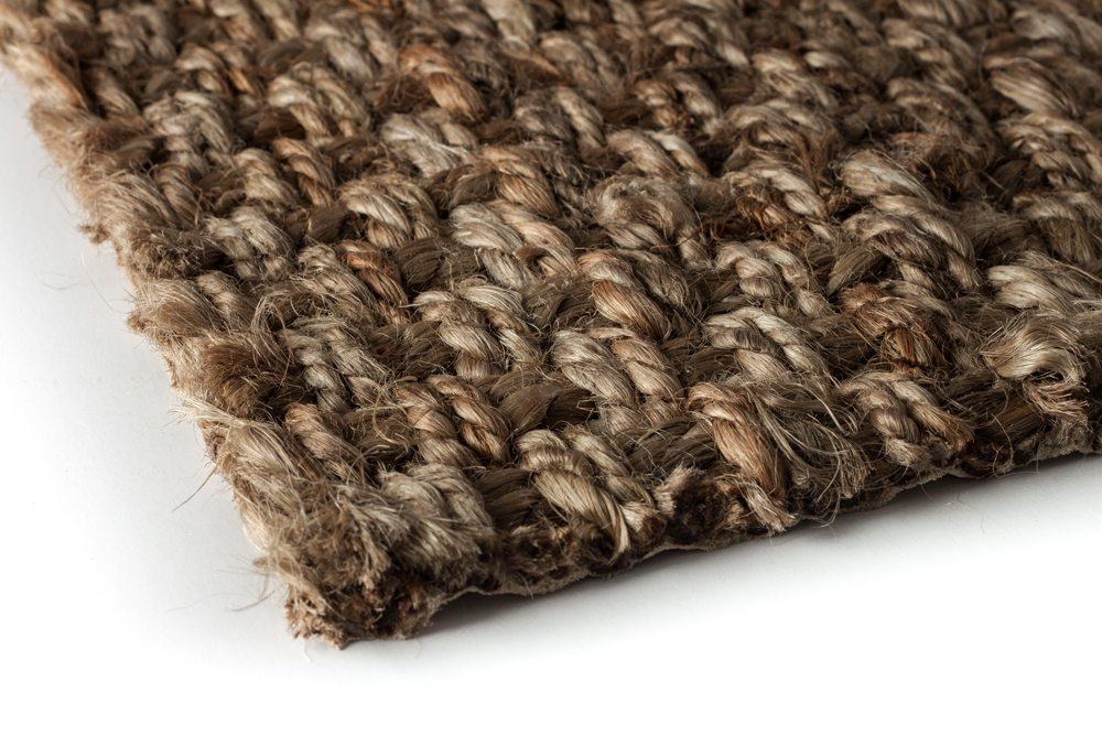 jute rug panama weave silver