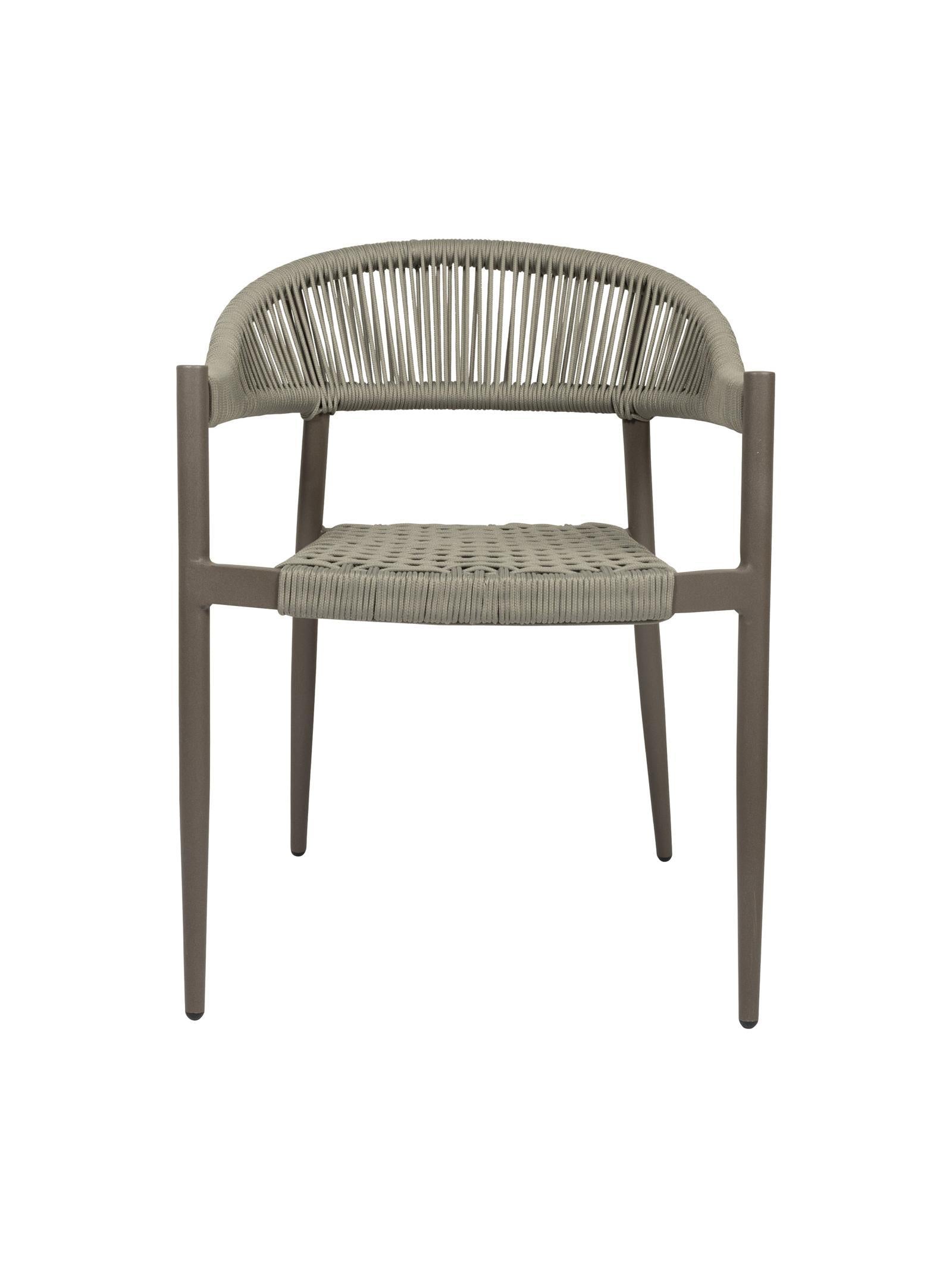 Iona Outdoor Dining Chair with aluminium frame and woven UV-resistant rope seat on patio dining area

Close-up of Iona dining chair showing intricate rope weave and sturdy metal frame

Set of Iona outdoor dining chairs around outdoor dining table on deck

Iona Outdoor Dining Chair styled in garden or veranda dining setting

Back view of Iona dining chair highlighting UV-resistant rope backrest design

Iona dining chair from the Iona outdoor furniture collection with coordinating pieces