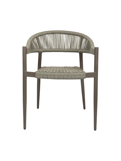 Iona Outdoor Dining Chair with aluminium frame and woven UV-resistant rope seat on patio dining area

Close-up of Iona dining chair showing intricate rope weave and sturdy metal frame

Set of Iona outdoor dining chairs around outdoor dining table on deck

Iona Outdoor Dining Chair styled in garden or veranda dining setting

Back view of Iona dining chair highlighting UV-resistant rope backrest design

Iona dining chair from the Iona outdoor furniture collection with coordinating pieces