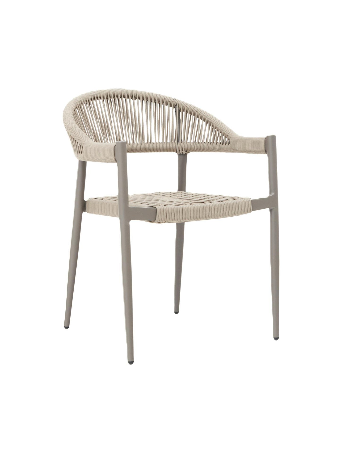 Iona Outdoor Dining Chair with aluminium frame and woven UV-resistant rope seat on patio dining area

Close-up of Iona dining chair showing intricate rope weave and sturdy metal frame

Set of Iona outdoor dining chairs around outdoor dining table on deck

Iona Outdoor Dining Chair styled in garden or veranda dining setting

Back view of Iona dining chair highlighting UV-resistant rope backrest design

Iona dining chair from the Iona outdoor furniture collection with coordinating pieces