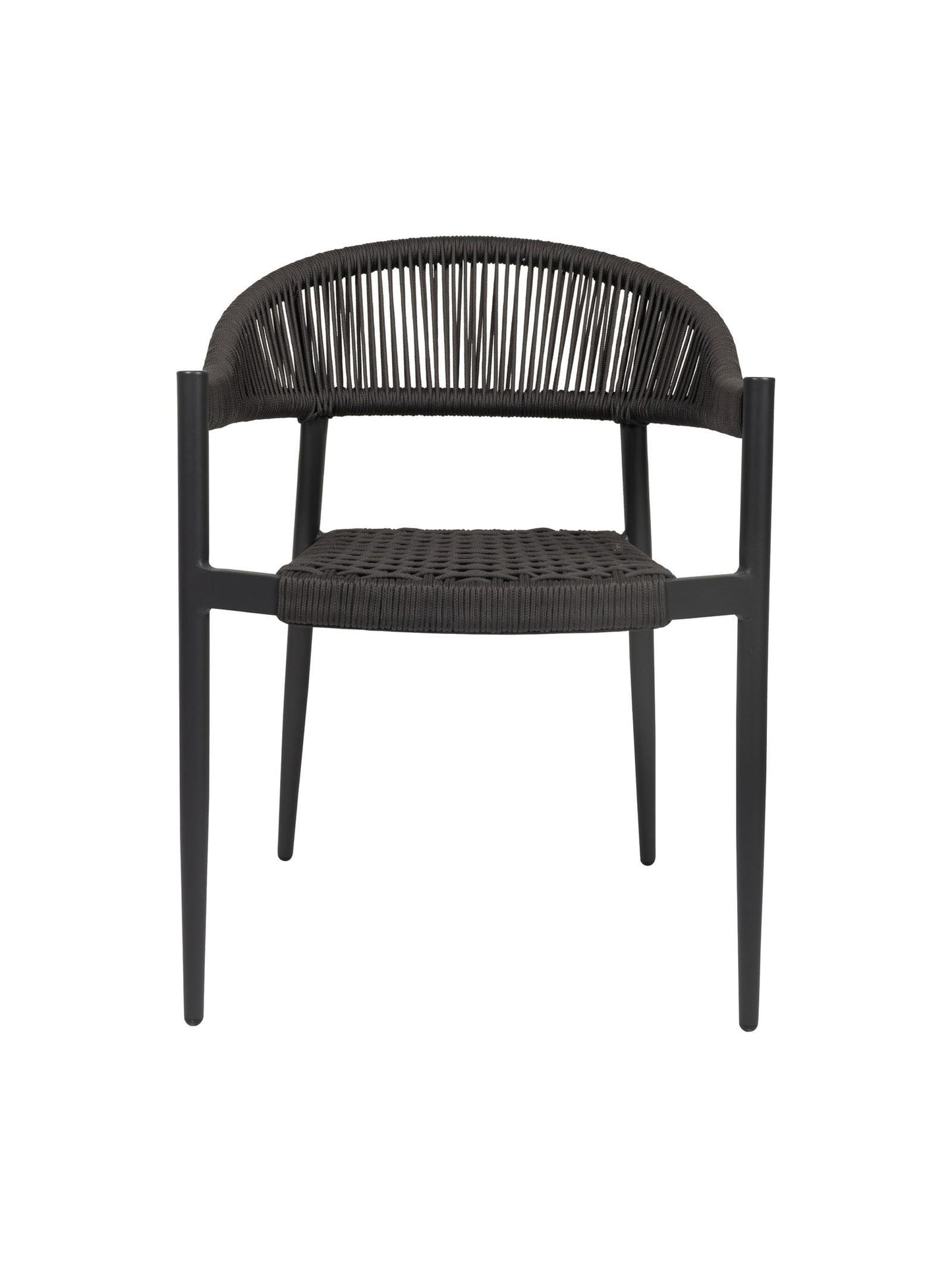 Iona Outdoor Dining Chair with aluminium frame and woven UV-resistant rope seat on patio dining area

Close-up of Iona dining chair showing intricate rope weave and sturdy metal frame

Set of Iona outdoor dining chairs around outdoor dining table on deck

Iona Outdoor Dining Chair styled in garden or veranda dining setting

Back view of Iona dining chair highlighting UV-resistant rope backrest design

Iona dining chair from the Iona outdoor furniture collection with coordinating pieces