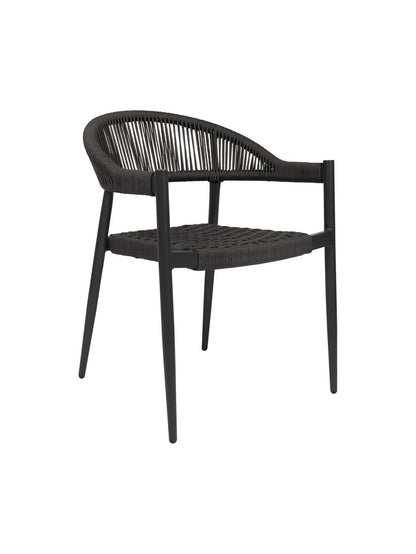 Iona Outdoor Dining Chair with aluminium frame and woven UV-resistant rope seat on patio dining area

Close-up of Iona dining chair showing intricate rope weave and sturdy metal frame

Set of Iona outdoor dining chairs around outdoor dining table on deck

Iona Outdoor Dining Chair styled in garden or veranda dining setting

Back view of Iona dining chair highlighting UV-resistant rope backrest design

Iona dining chair from the Iona outdoor furniture collection with coordinating pieces