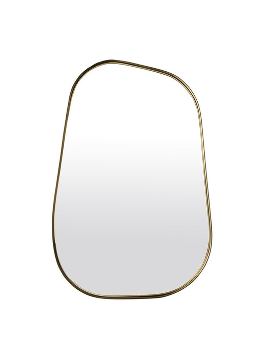 Decorative mirror with a gold frame on a white background