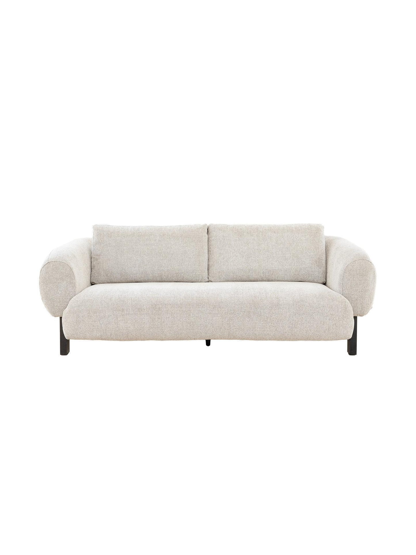Beige sofa on a white background