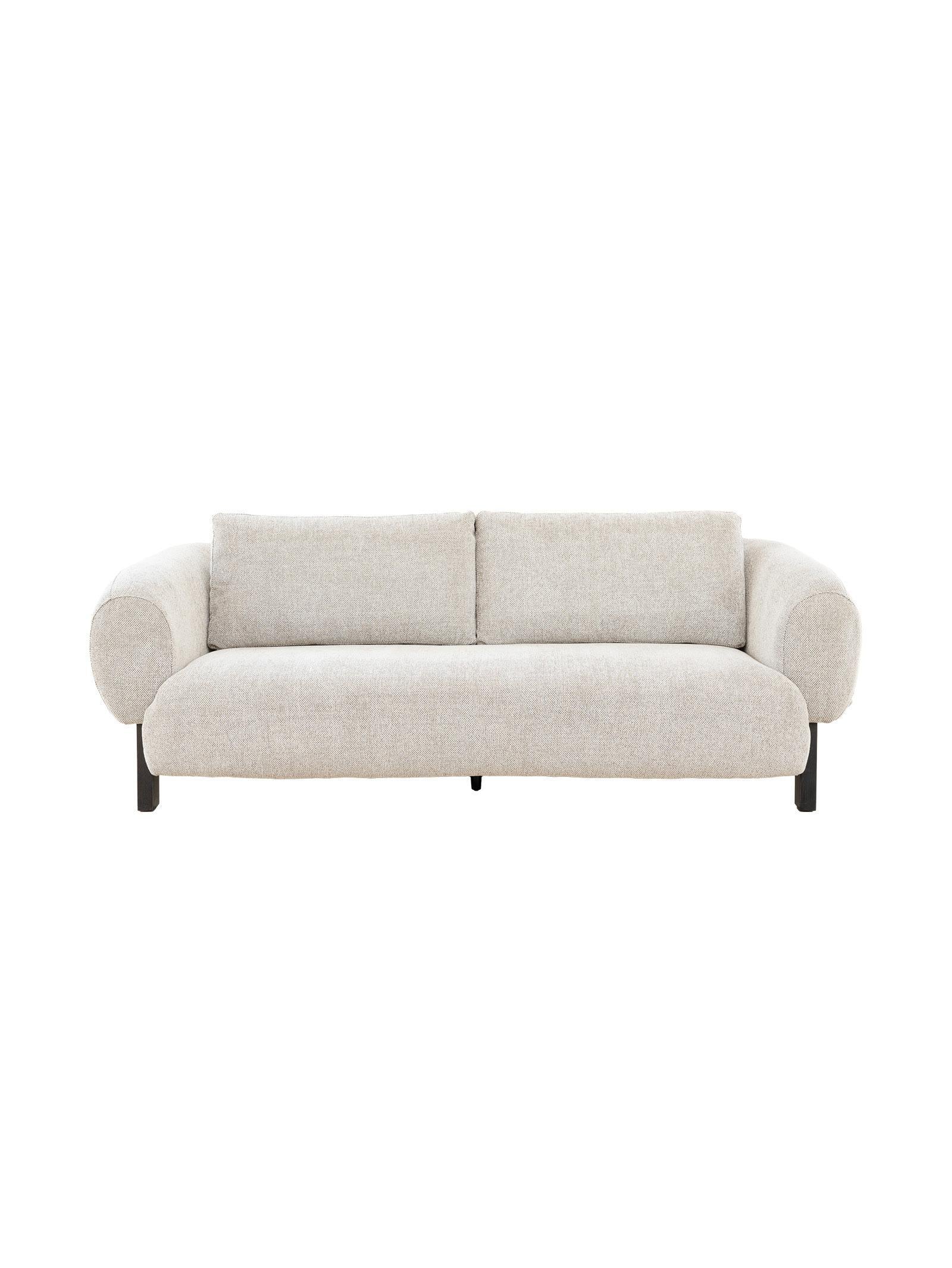Beige sofa on a white background