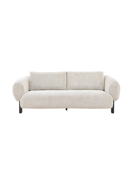 Beige sofa on a white background